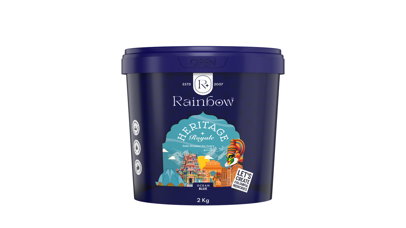 Rainbow Sparsh Rangoli Colour Container 250 GM
