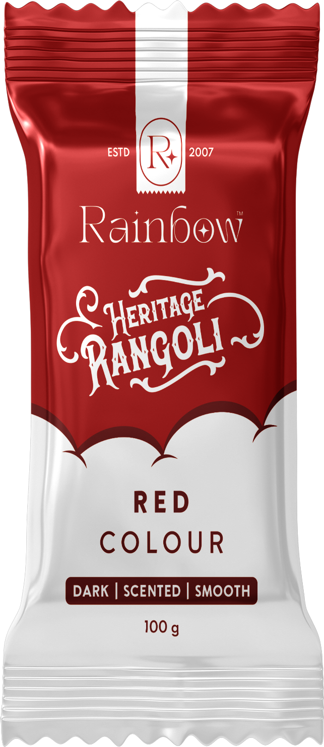 Rainbow Red Rangoli Colour Pouch 100 GM